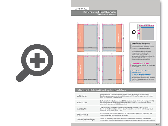 Product Bild brosch__re_mit_metall-spiralbindung__endformat_din_a8__112-seitig